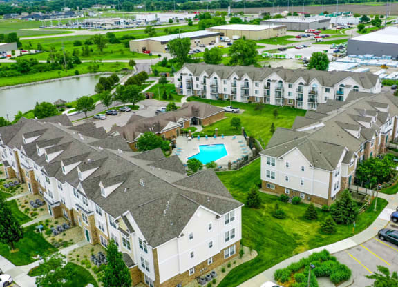 Aerial View Of The Property at Black Sand Apartment Homes, Lincoln, NE, 68504