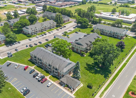 an aerial view at Briarwood Apartments, Benton Harbor, Michigan
