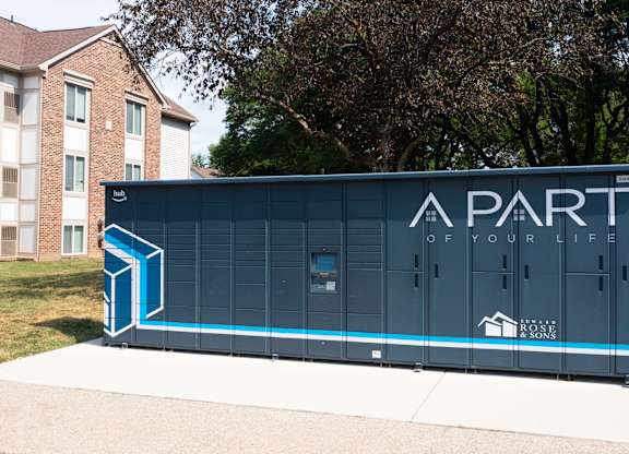 A blue trailer with the words A PART of your life on it.