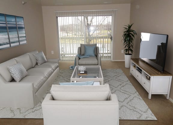 Two Bedroom Buckingham Layout Living Room at Windsor Place Apartments, Davison