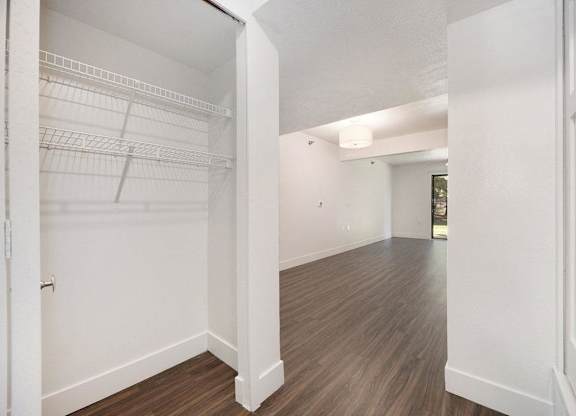 entryway with large closet at Byron Lakes Apartments, Byron Center, MI