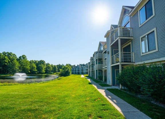 Beautiful Pond View at Canal Club Apartments in Lansing, MI