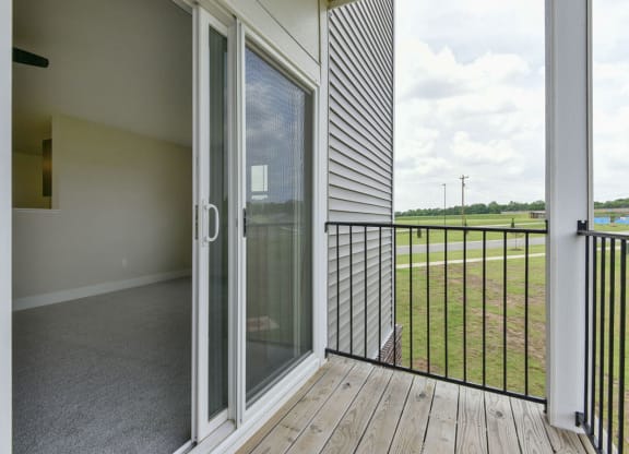 Slider to Balcony with a View at Chase Creek Apartment Homes, Huntsville, AL, 35811