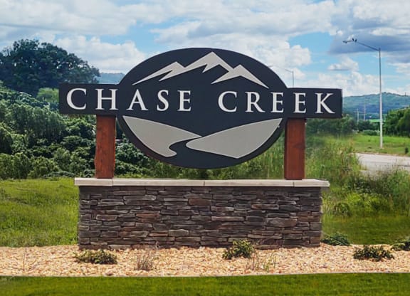 Entrance Sign at Chase Creek Apartment Homes, Huntsville