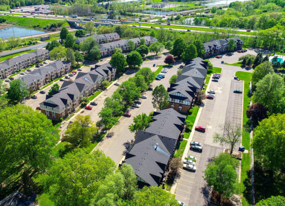Aerial View Of The Community at Concord Place Apartments, Kalamazoo, MI, 49009