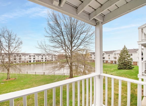 Beautiful Views from Private Balcony at The Crossings Apartments, Grand Rapids, Michigan
