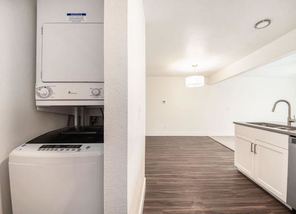 Stackable Washer & Dryer at The Crossings Apartments, Grand Rapids, Michigan