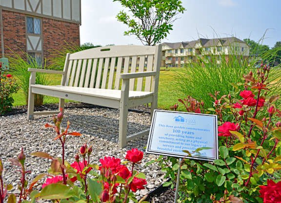 Commemorative 100 Year Rose Garden at Huntington Place Apartments, Essexville, MI, 48732