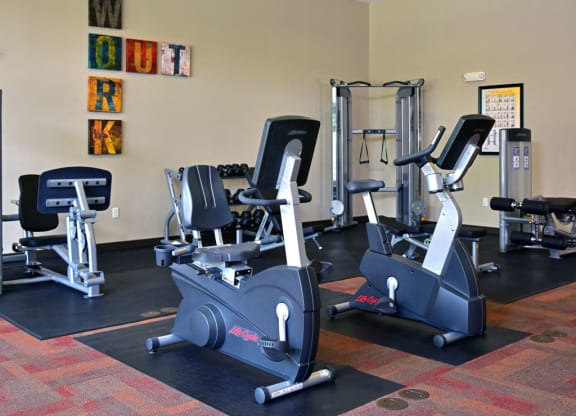 Cardio Machines at Fitness Center at Irene Woods Apartments, Collierville, TN, 38017