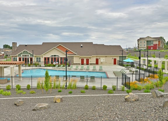 Swimming Pool View at Badger Canyon, Kennewick, WA