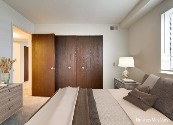Mina Layout Model Bedroom at Fox Pointe Apartments, East Moline, IL 61244