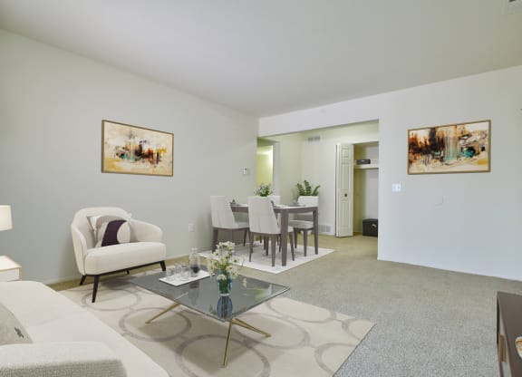 Classic Living Room Design With Television at Perry Place, Grand Blanc, 48439