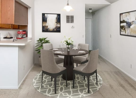 Third Floor Dining Area at Westlake Apartments, Belleville, 48111
