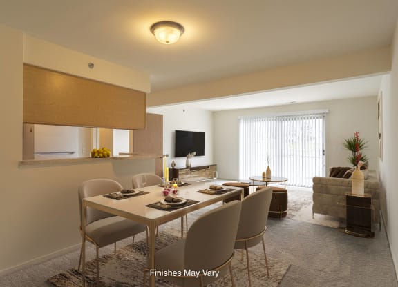 Dining And Living  at Westlake Apartments, Belleville, 48111