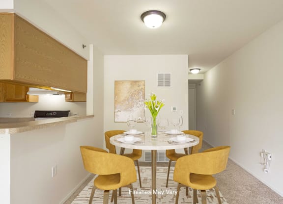 Elegant Dining Room at Westlake Apartments, Belleville, MI, 48111
