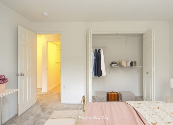 Closet In Bedroom at Westlake Apartments, Michigan, 48111