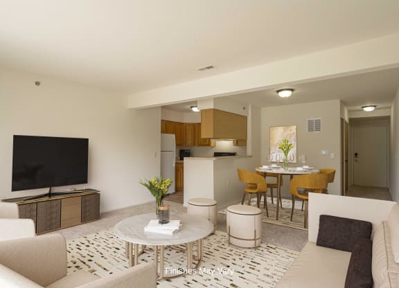 Modern Living Room at Westlake Apartments, Michigan