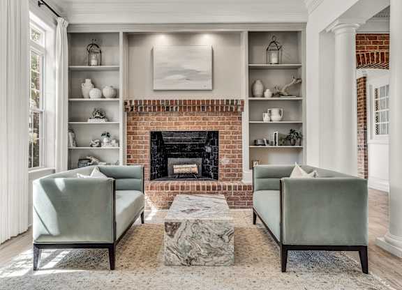Living Room with couch at Enclave Apartments, Midlothian, Virginia