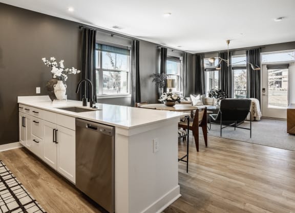 Eat-In Kitchen Table With Sink at Nuvo Flats, Indiana