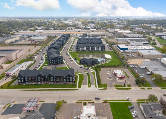 Drone Community View at Uptown Square Apartments, Troy, MI
