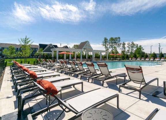 Swimming Pool and Sundeck at 24 at Bloomfield, Michigan