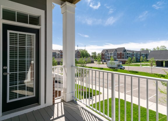 Balcony View of Community from Apartment at 24 at Bloomfield, Bloomfield Township, Michigan