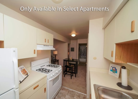 Well Equipped Kitchen at Fairlane Apartments, Springfield, MI, 49037