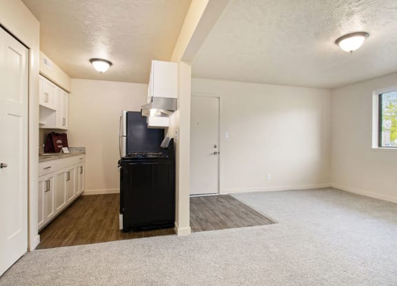 open floor plan with upgraded kitchen at Old Farm Apartments, Elkhart, Indiana