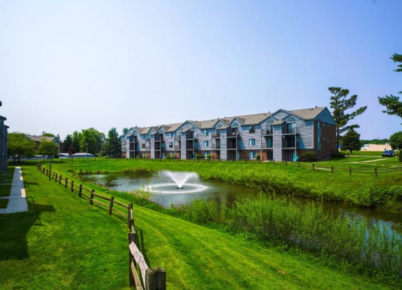 Large Pond within Community at Green Ridge Apartments, Michigan