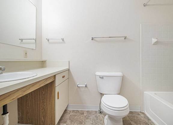 master bath at Gull Prairie/Gull Run Apartments and Townhomes, Kalamazoo, MI