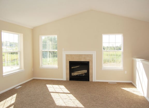 Townhome Living Room at Foxwood and The Hermitage, Portage, MI