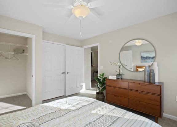 Huron Main Bedroom at River Hills Apartments, Wisconsin, 54937