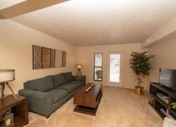 Contemporary Living Room at Indian Lakes Apartments, Mishawaka