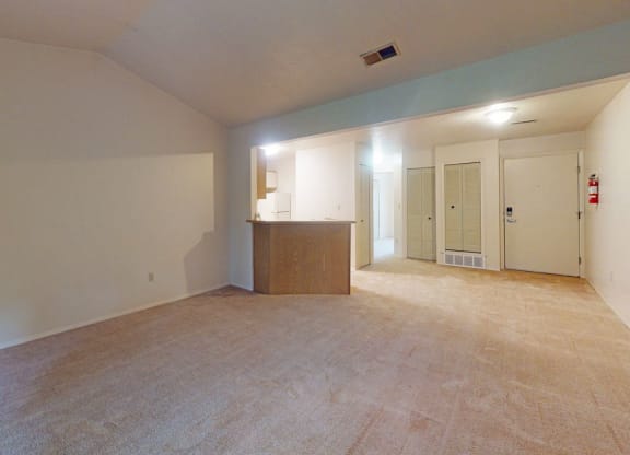 Open floor plan with living/dining areas at Indian Lakes Apartments, Indiana