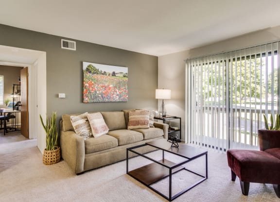 Living Room  at The Village Apartments, Michigan