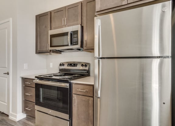 Stainless Steel Appliances (Hickory) at Village Place Apartments, Romeoville, 60446