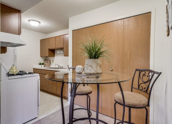 Kitchen & Dining Area  at The Village Apartments, Michigan