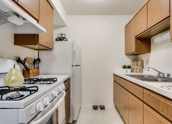 Kitchen  at The Village Apartments, Michigan