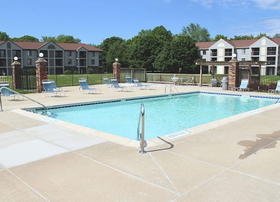 Pool With Large Sundeck Access at Madeira Apartments in Kalamazoo, MI 49001