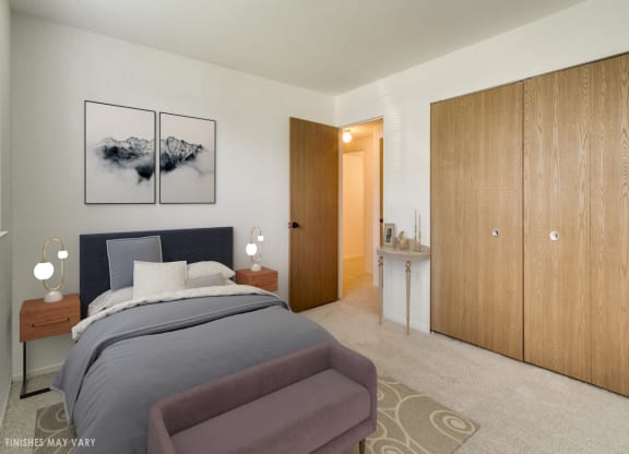 Malva Bedroom with Spacious Closet at Northport Apartments, MI