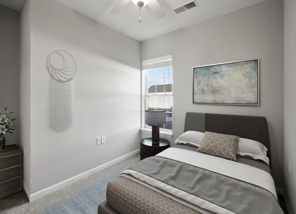 Michigan Second Bedroom at River Hills Apartments, Fond du Lac, WI