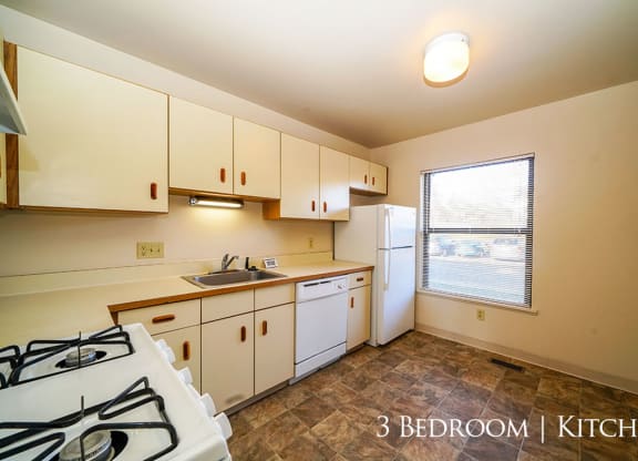 Well Organized Kitchen with Large Window at Mount Royal Townhomes, Kalamazoo, MI, 49009