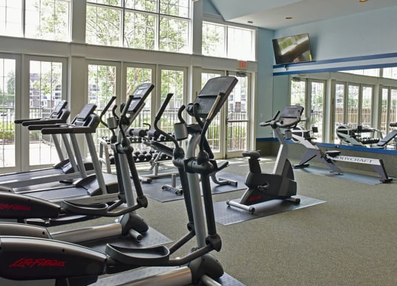 Machine-Equipped Fitness Center at Northport Apartments, Macomb, Michigan