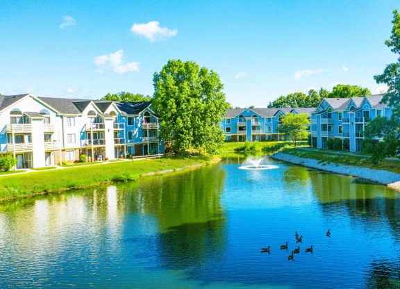 Pond Views with Wildlife at North Pointe Apartments, Elkhart, Indiana