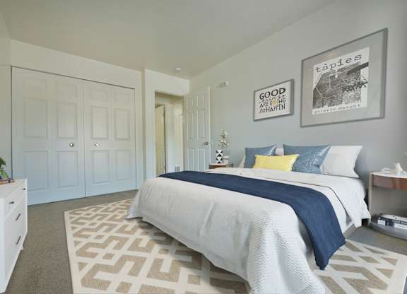 Timberland Bedroom Model at Woodland Place Apartments, 48640