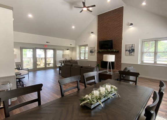 Clubhouse With Fireplace at Green Ridge Apartments in Grand Rapids, MI