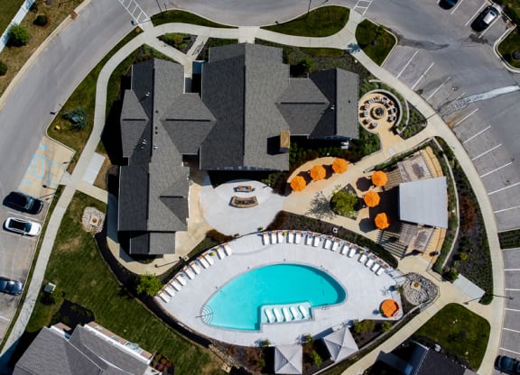 Aerial View at River Crossing Apartments, St. Charles, MO