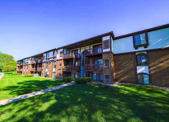 Shaded Views from Trees at Seville Apartments, Michigan, 49009