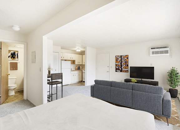 spacious studio apartment at Seville Apartments in Kalamazoo, MI 49009