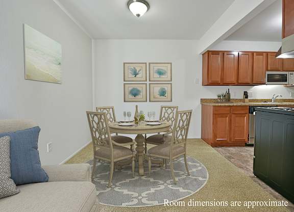 Dining Room and Kitchen View at Shannon Manor Townhomes, Michigan, 48423